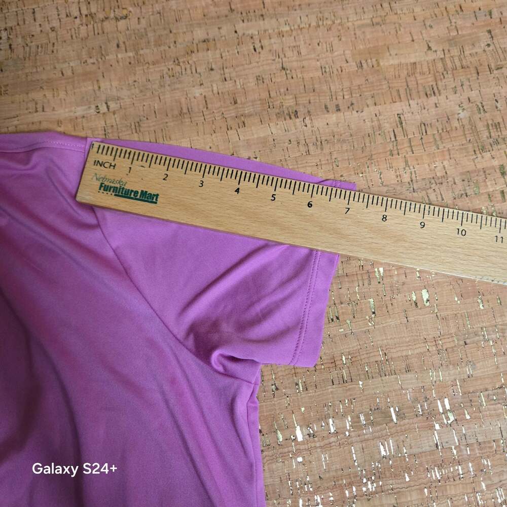 Nike Dri-FIT Cropped Short Sleeve Training Top Purple Size L - Picture 6 of 7